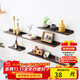 Aibiju solid wood partition wall storage rack wall punch-free one-word shelf storage rack 30*15CM