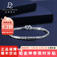 Duozun platinum bracelet for women pt950 new angel love bracelet simple and fashionable platinum bracelet for women birthday gift 7.59g/length 17cm/width 3.2mm
