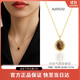 AJIDOU Ajidou necklace birthday gift, fashionable and simple temperament tiger eye stone pendant necklace for girlfriend and wife
