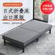 彩色柠檬家用加厚乳胶折叠床午休床成人加固简易单人床小户型拼床酒店加床 深灰色乳胶加椰棕款 90cm宽*200cm长*49cm高