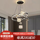Junnian restaurant chandelier modern and simple 2025 most popular new three-head crystal home living room dining room table lamp 2099JN black/crystal chandelier/three-speed light color 120W three-color dimmer switch