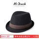 Mr DUCK winter woolen woolen hat middle-aged and elderly dad and grandpa retro jazz hat thickened and warm high-end British gentleman hat striped dark gray (handmade hat)-MW16092 M (suitable for 56-58cm head circumference)