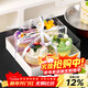 Ten Color Life Four-Gong Grid Cake Box Six Paper Cups Mousse Dessert Packaging Camping Picnic Takeaway Packing Box Afternoon Tea Baking 5 Sets Four-Gong Grid Cake Box