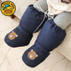 G.duck little yellow duck baby cotton shoes winter plus velvet thick warm shoes high-top long-tube cotton-wrapped outdoor windproof shoe covers 0-1 years old navy blue bear high-top cotton shoes 13.5 inner length 13.5 height 20cm recommended for 5-15 months
