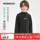 Mami Maka (MOMOCO) children's clothing boys' bottoming shirt 2025 winter Korean style casual bottoming shirt for middle and large children, dark gray 105
