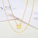 Chao Hongji Lingluo Gold Necklace Women's Pure Gold Necklace Gold Plain Chain Gold Chain Price 120 yuan W about 2.7g chain about 42cm S-shaped or M-shaped buckle random delivery