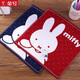 Gold number pure cotton cartoon Miffy rabbit Wu Nian double-layer gauze women's children's couple face wash towel wipe sweat towel handkerchief towel face wash towel travel square towel soft and absorbent 36*34CM red