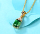 Millais Jewelry Green Tourmaline Pendant 18K Gold Diamond Inlaid Women's Necklace Colored Gemstone Customized Women's Birthday Gift 1.06 Carat Green Tourmaline Pendant (chain not included)