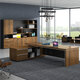 Lanran desk boss desk president desk simple manager desk supervisor desk fashionable executive desk boss desk office desk 2.0*0.8 meters + left side cabinet