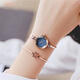 Julius Watch Watch Women's Korean Style Mode glänzender Strassstein schlankes Armband Quarz Schüler Frauen Uhr Blue Disc Ja-878d