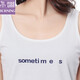 Siling Korean style couple pajamas summer vest pure cotton short-sleeved summer sexy and cute men and women sleeveless home wear set 4689 white XXL