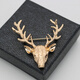 Moon Butterfly (Yuedie) Coreano Broche Broche Broche Accesorios de traje de traje Collar Pin Elk Head Christmas Ornament Golden