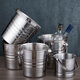 Boelter stainless steel ice bucket portable ice bucket home bar KTV champagne red wine ice bucket hotel room ice bucket 1 liter ice bucket + ice clip