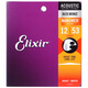 Cuerdas de guitarra de elixir, recubrimiento de bronce fosfor, juego de cuerdas de guitarra folk, cuerdas de elixir, americano a prueba de óxido 16027 (11-52)