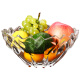 Delisoga glass fruit plate creative ice love deep bowl large large capacity European fruit bucket candy dried fruit basket nut snack salad plate living room home gift decoration