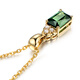 Millais Jewelry Green Tourmaline Pendant 18K Gold Diamond Inlaid Women's Necklace Colored Gemstone Customized Women's Birthday Gift 1.06 Carat Green Tourmaline Pendant (chain not included)