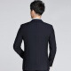 Chuanqi suit suit men's three-piece slim fit no-iron business professional formal suit jacket groom's wedding dress two buttons dark blue [suit + trousers + shirt] 175/48