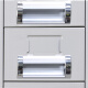 Jinjing metal 50-bucket storage cabinet, drawer file cabinet, bill drawer-type file cabinet, iron cabinet, gray-white 50-bucket card cabinet