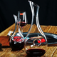 KBOX crystal glass red wine decanter large and small u-shaped household wine divider wine flask wine set snail small size 400ml 400ml