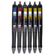 3M 6-paquete de 6 paquetes 0.5 mm Etiqueta indicadora de extracto Pen 695 mix Pen con lápiz rojo/pluma negra/pluma azul