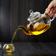 Mesni heat-resistant glass teapot, teapot, flower teapot, thickened glass tea set with filter, upgraded version 900ml