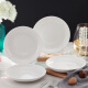 Liangjia Pure White Thickened 8-inch Deep Dish Plate 4 Pack Ceramic Plate Deep Dish Dish Plate Thickened Anti-scalding