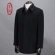 Ding Tong Middle-aged and Elderly Coat Men's Winter Medium-Length Wool Plush Jacket Men's White Duck Down Thickened Warm Pure Black Business Lapel Single Bretted Slim Body Clothes Dad's Woolen Coat Black Wool 98.1% and 1.9% Cashmere 175