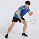 Neue Badminton-Uniform-Sportanzüge für Männer und Frauen Paare Anzüge Schnelltrocknen-Team Badminton-Uniformen, die Anzüge mit schweißabsorbierendem Sommer kurzärmelig Tisch Tennisuniformen Tennisuniformen kundenspezifische gedruckte Logo A3887 Blue Herren Anzug m