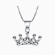 Pt.Charm platinum pendant for women PT950 platinum pendant crown necklace fashionable temperament dazzling white platinum personalized clavicle pendant spot 1.10-1.20 grams (with silver necklace)