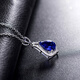 Yongsi Jewelry 3.02 carat white 18K gold natural tanzanite pendant 21 points diamond colored gemstone color treasure pendant