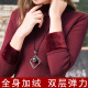 KJ保暖内衣女士加绒加厚保暖打底衫女秋冬半高领上衣长袖冬季 深灰33B9716 L