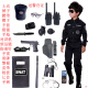 Halloween children's police suit performance costume masquerade dress boy uniform male and female police SWAT short-sleeved seven-piece set 160cm