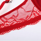 QIYUN Original Women's Wear Zodiac Year of the Snake Bra Set Women's Lace Sexy Push-Up Thin Underwear Panties Big Red 34/75B Bra + M Pants