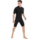 Sharbart diving suit 3mm men's one-piece long-sleeved snorkeling suit thickened and warm winter swimsuit surfing suit black M