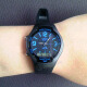 Casio (CASIO) watch digital pointer dual display student watch men's watch black disc black rubber belt AW-90H-2B
