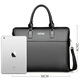 Kangaroo men's bag briefcase men's handbag laptop bag business casual shoulder crossbody men's leather bag file bag black 14 inches