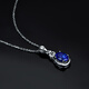 Millai Jewelry 1.5 carat tanzanite pendant women's 18K gold diamond necklace women's wife wedding proposal gift without chain chain can be customized additionally