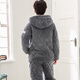 From the heart, cotton pajamas men's winter three-layer thickened warm coral velvet pajamas men's flannel cotton jacket home clothing set CX3103 L height 168-173 weight 100-140Jin [Jin equals 0.5 kg]