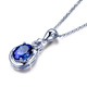 Millai Jewelry 1.5 carat tanzanite pendant women's 18K gold diamond necklace women's wife wedding proposal gift without chain chain can be customized additionally