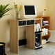 [90% nuevo] Huilejia Computer Desk with Bump Home Desk Simple Study Desk Desk Classic Walnut + Negro 12101