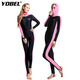 Men's and women's wetsuit one-piece long-sleeved full-body winter swimsuit snorkeling suit jellyfish suit sun protection suit aqua blue padless XL