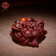 Hongzhong Yixing Purple Clay Tea Pet Three-Legged Golden Toad Boutique Can Keep Tea Tray Ornament Tea Play Office Decor Good Luck Head Lucky Head Golden Toad 24k gold-painted model - large size