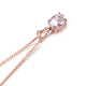 Millais Jewelry 1.26 carat natural morganite pendant 18K gold rose necklace colored gemstone birthday gift for women. Chain not included. The chain can be customized additionally.
