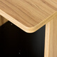 [90% nuevo] Huilejia Computer Desk with Bump Home Desk Simple Study Desk Desk Classic Walnut + Negro 12101