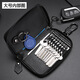 MENBOSON sheepskin braided car key bag for men's genuine leather car key cover for women's large capacity zipper key bag key chain royal blue buckle large size