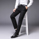 Yu Zhaolin men's regular thickness trousers men's business men's trousers slim straight black suit trousers formal work no-iron trousers YMXK195696 black 32