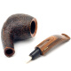沙芬（SAVINELLI）苔原石楠木烟斗P103ZB年轮纹斗杆麻面677弯斗 烟嘴花色不固定