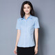 Summer slim short-sleeved women's white shirt for college students interview commuting professional formal suit button shirt 687 white XL