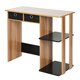 [90% nuevo] Huilejia Computer Desk with Bump Home Desk Simple Study Desk Desk Classic Walnut + Negro 12101