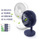 XAXRusb small fan rechargeable mini portable silent strong wind student dormitory office desktop desktop portable handheld bed small household electric fan FSA-E blue